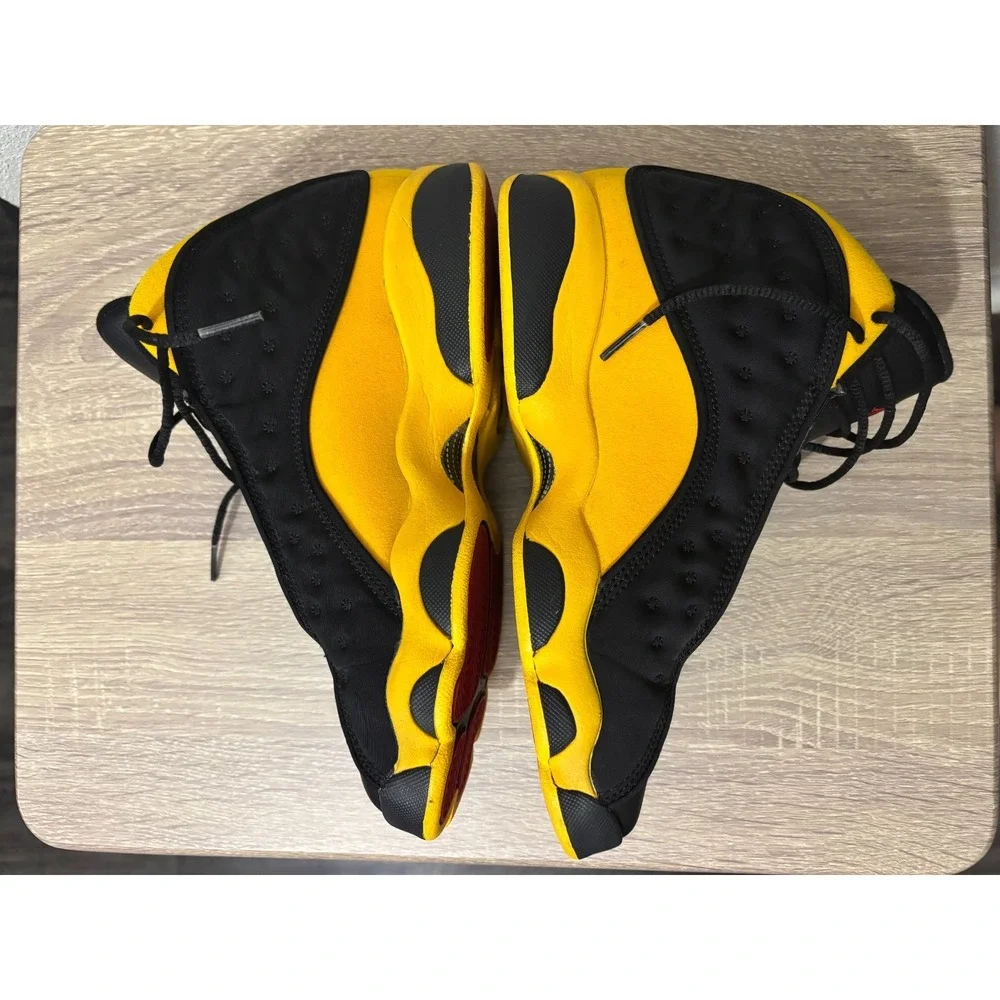 Nike Air Jordan 13 Melo Youth Size 7Y 884129-035 Black Yellow Shoes